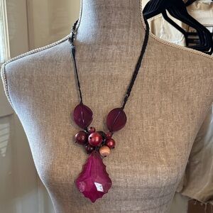 Elegant Purple Statement Necklace